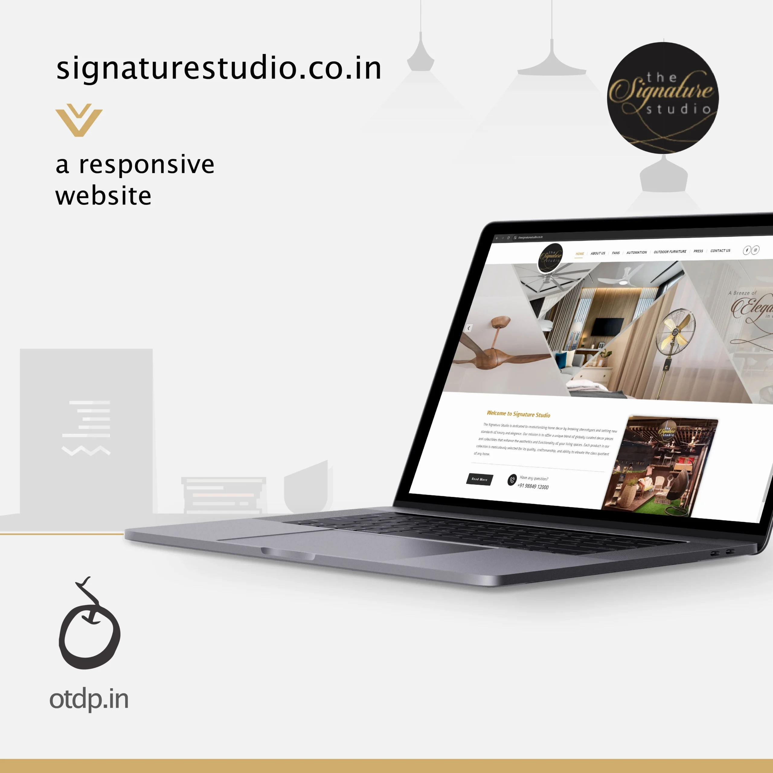 Responsive website design for interior design studio by Chennai web development agency