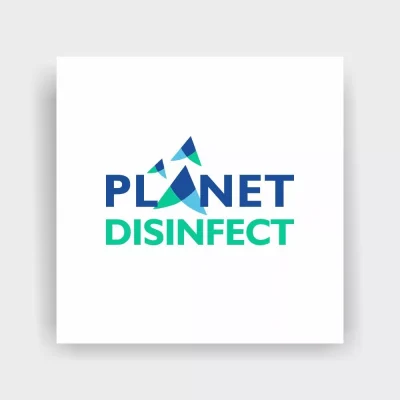 Clean and modern logo design for hygiene and disinfectant brand