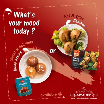 Food advertising creative design for Indian snacks and sweets brand