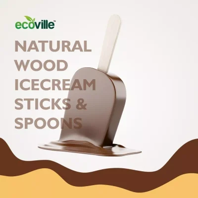 Product branding and packaging design for eco-friendly wooden ice cream sticks brand